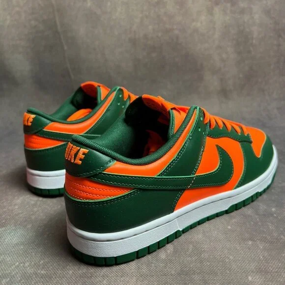 Nike Dunk Low Retro Miami Hurricanes Men's Size 8.5 - Picture 2 of 12